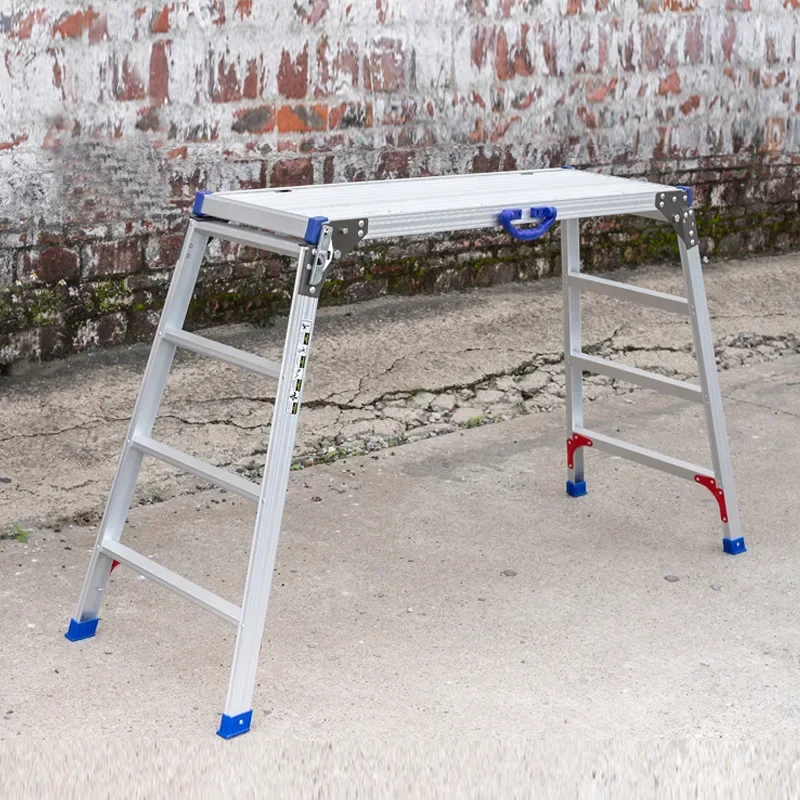 Horse stool folding portable lifting aluminum alloy ladder car washing table decoration household scaffolding project thickened