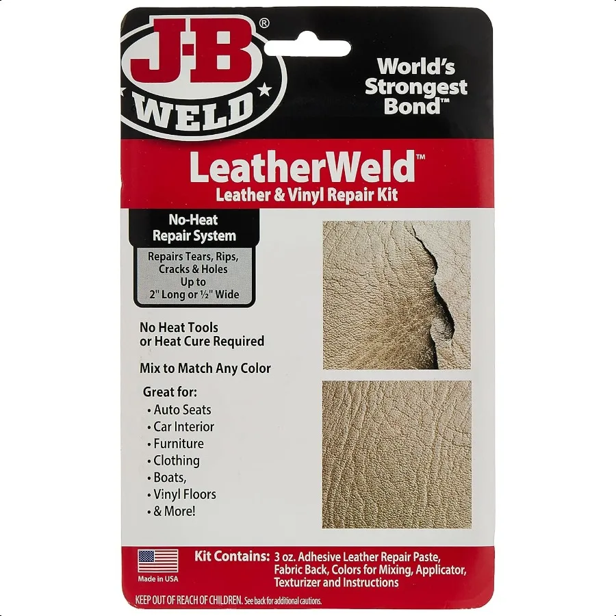 

JB Weld 2130 Ремкомплект для винила и кожи, 3 унции, черный