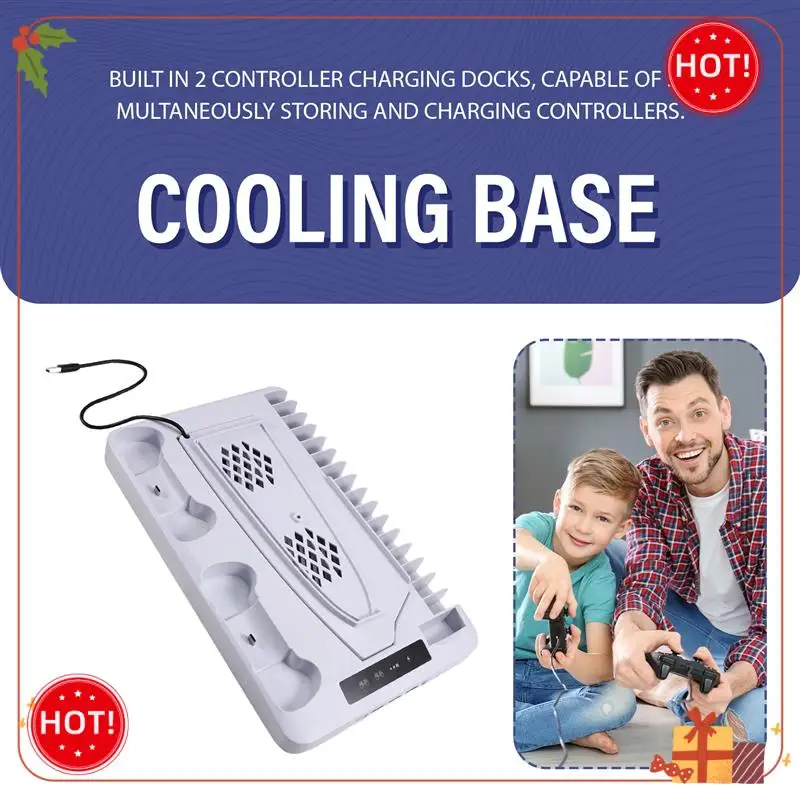 حامل شحن ABLE-Gamepad PS5، حامل شحن وحدة التحكم RGB، خطاف سماعة الرأس PS5، وحدة التحكم PS5 القرص والرقمي