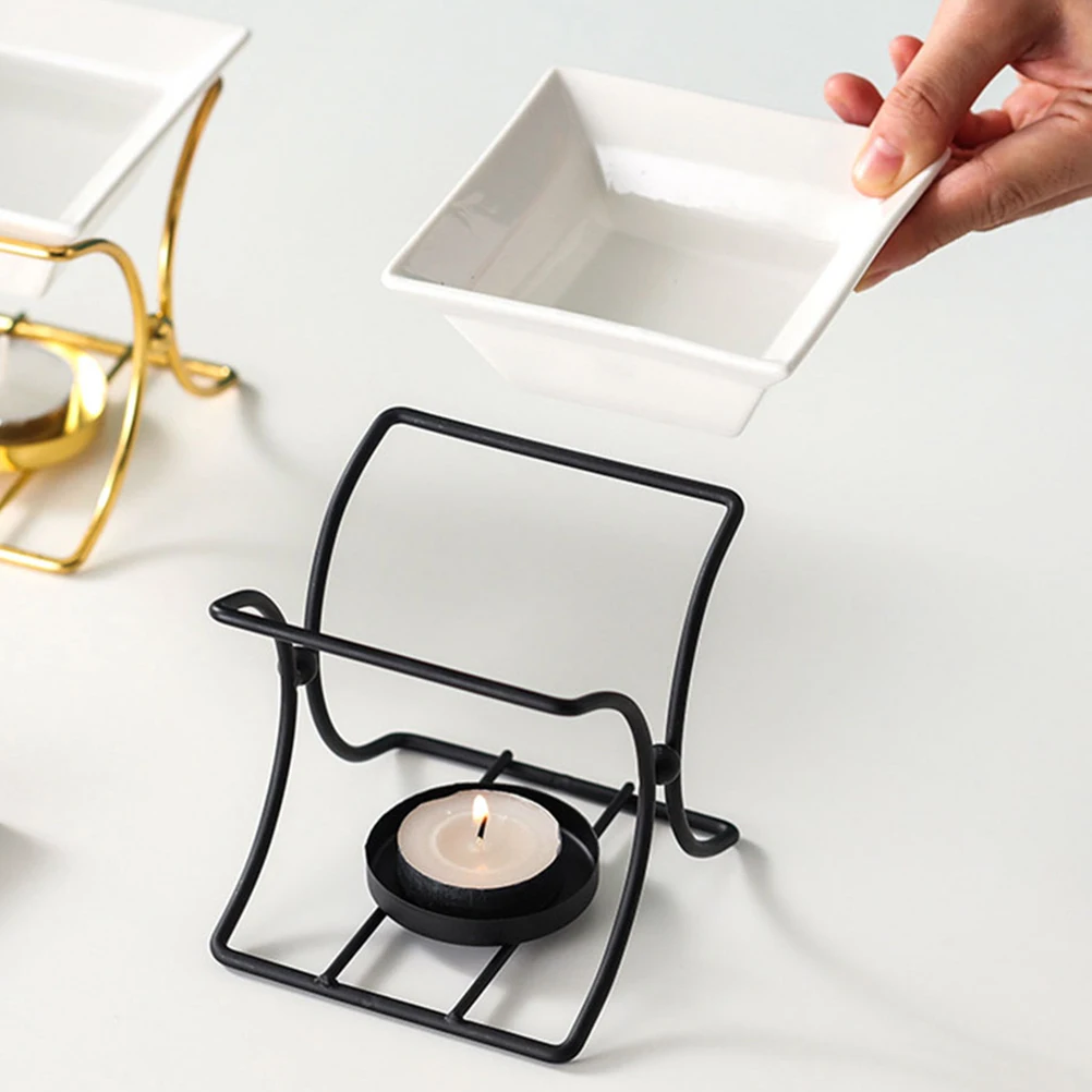 1 Set Ceramic Essential Oil Warmer Wax Melt Burner Tealight Holder Aroma Diffuser Incense Burner For Bedroom Yoga Hotel