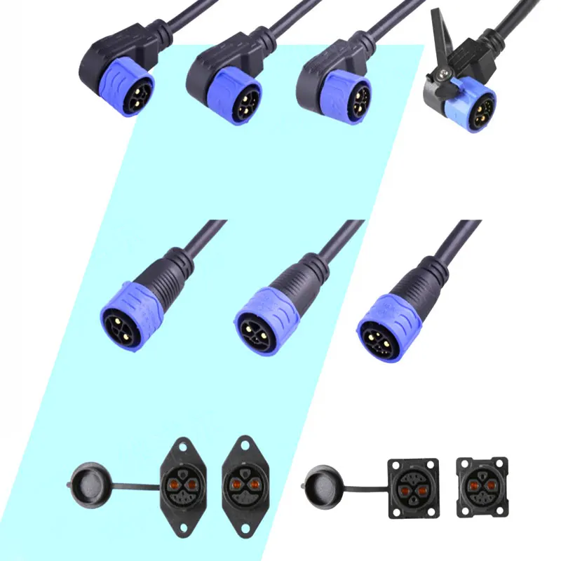 M25 2+4 Battery Connector Electric Lithium Battery Charging Port Adapter Bike Sharing Male With 50cm Line Energy Storage Cable