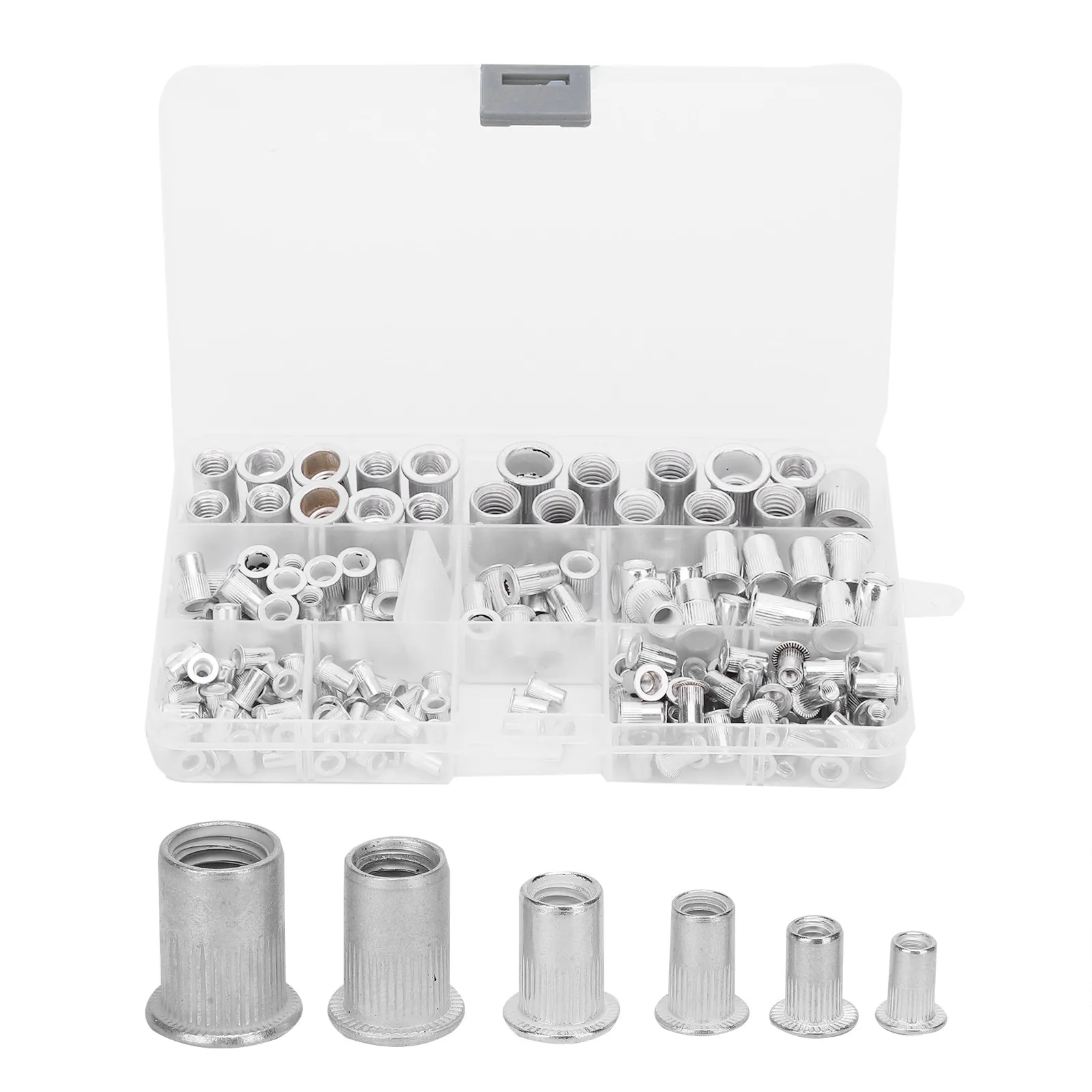 165pcs / Box Aluminum Rivet Nut Insert Nut Accessory Set M3 / 4 / 5 / 6 / 8 / 10