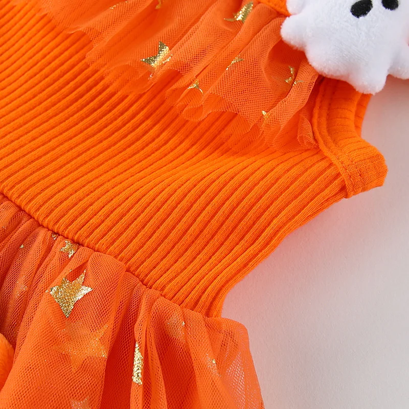 Kids Halloween Pumpkin Dress 4