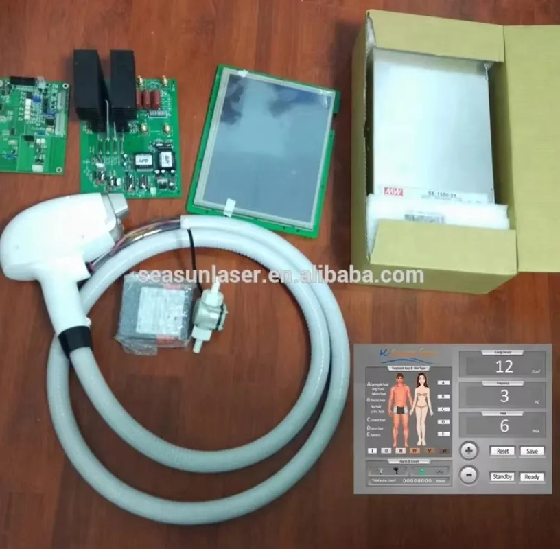 Seasun 1000w 1200w 아이스 쿨링 빠른 냉동 755 808 940 1064nm 다이오드 예비 부품 장비 세트 키트