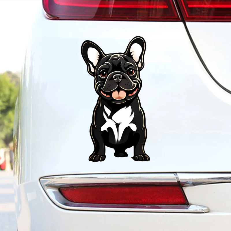 French Bulldog Dog Car Sticker Strong Adhesive PET Stickers Stylish Pattern Decoration For Car Automobile Windows