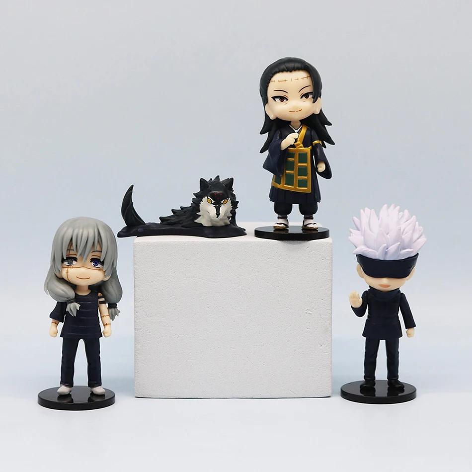 7Pcs/Set JJK Anime Figure Jujutsu Kaisen Q Version Gojo Satoru Itadori Yuji Fushiguro Megumi PVC Cute Figurine Statue Home Decor