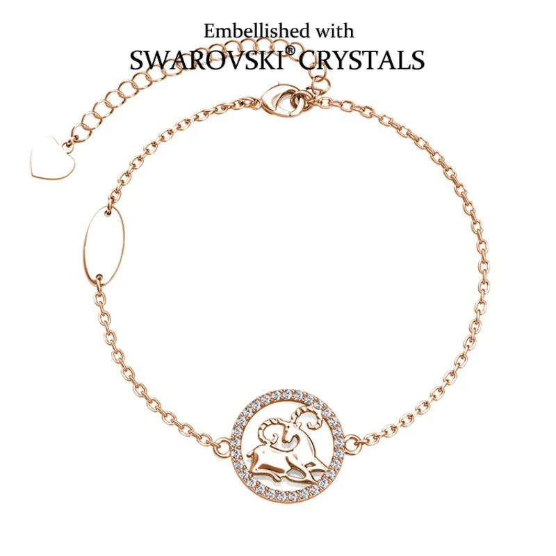 Daisini Crystals from Swarovski Constellation Simple Circle Charm Bracelet Chain Adjustable  Women Couple Female Lovely Holiday