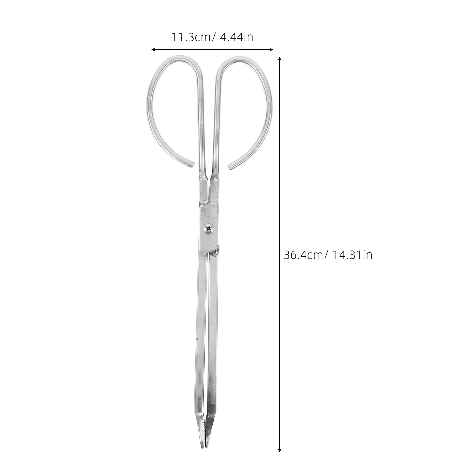 Stainless Steel Fire Pit Tongs 36Cm Long Firewood Grabber Non-Slip Handle Bbq Ash Tool Coal Rake Fireplace Accessories