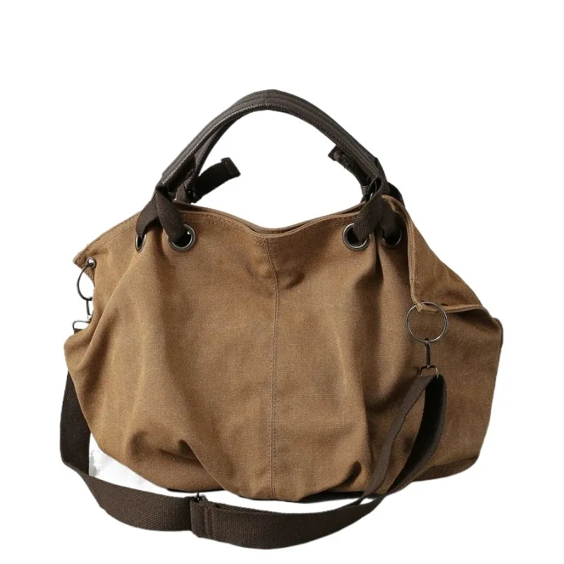 

2026 Vintag American Style Workwear Tote Bag Women's Large Capacity Retro Commuting Handbag Shoulder Crossbody Bag Sac A Main