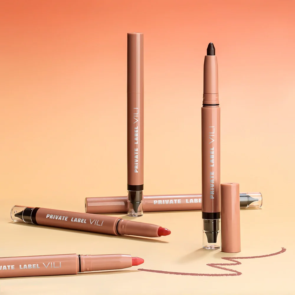 Delineador labial de marca própria, logotipo personalizado, 9 cores, à prova d'água, acabamento fosco, longa duração, não pegajoso, maquiagem avançada vegana, 1g