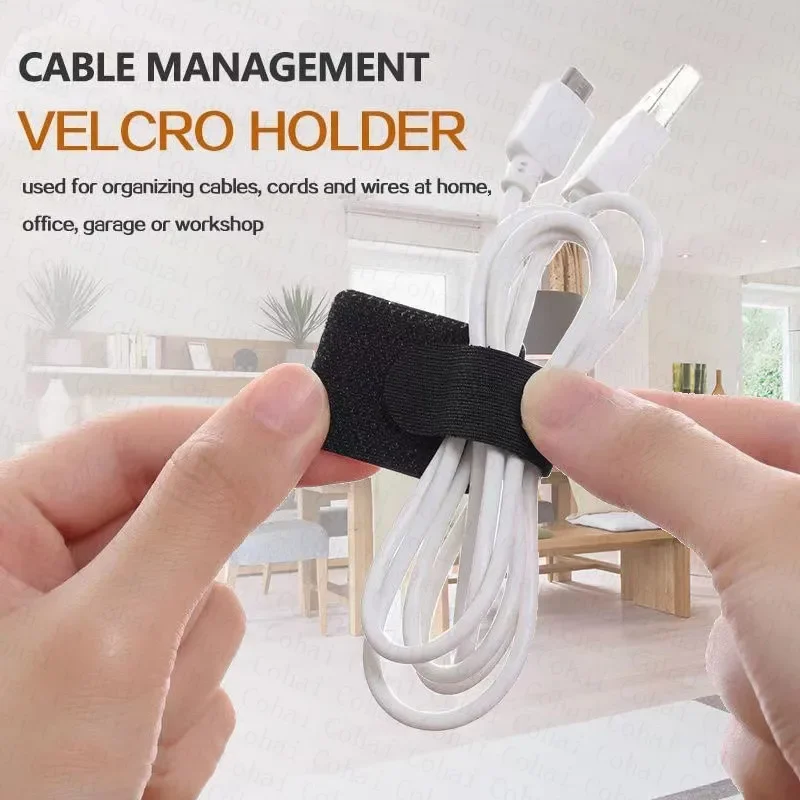 10Pcs Releasable Cable Organizer Ties Mouse Earphones Wire Management Nylon Cable Ties Reusable Loop Hoop Tape Straps Tie