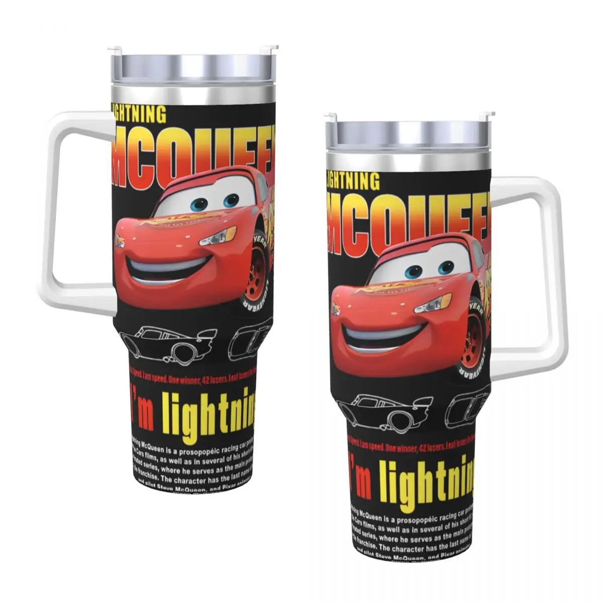 I'm Sally Lightning McQueen Cars Stainless Steel Tumbler Driving Mugs Cup Insulated Cold and Hot Milk Tea Water Bottle