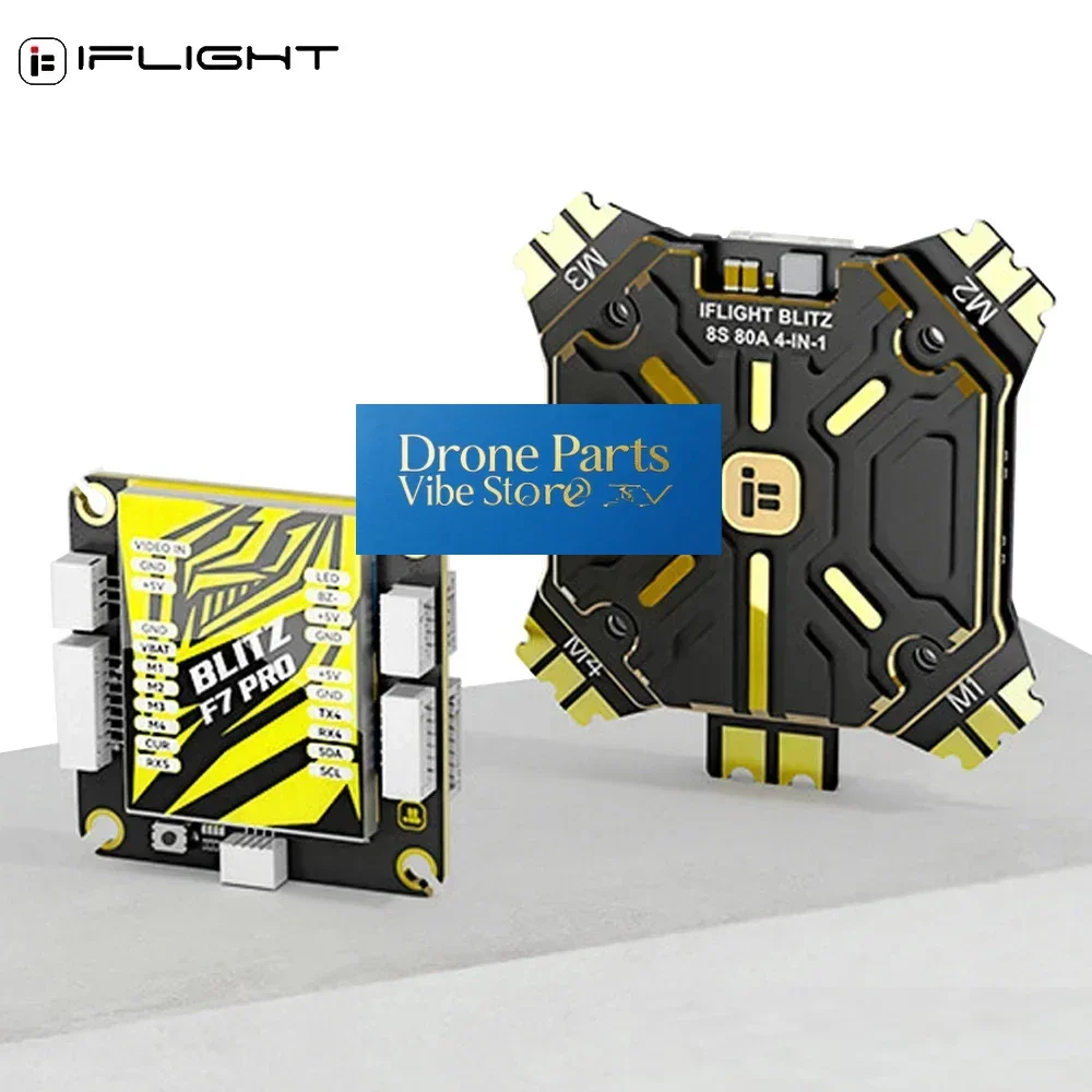Drone PartsIFLIGHT BLITZ F7 Pro 4-8S 512MB VTX Flight Controller/ BLITZ E80 4-IN-1 Pro G2 80A 2-8S DShot ESC For RC Racing Cross