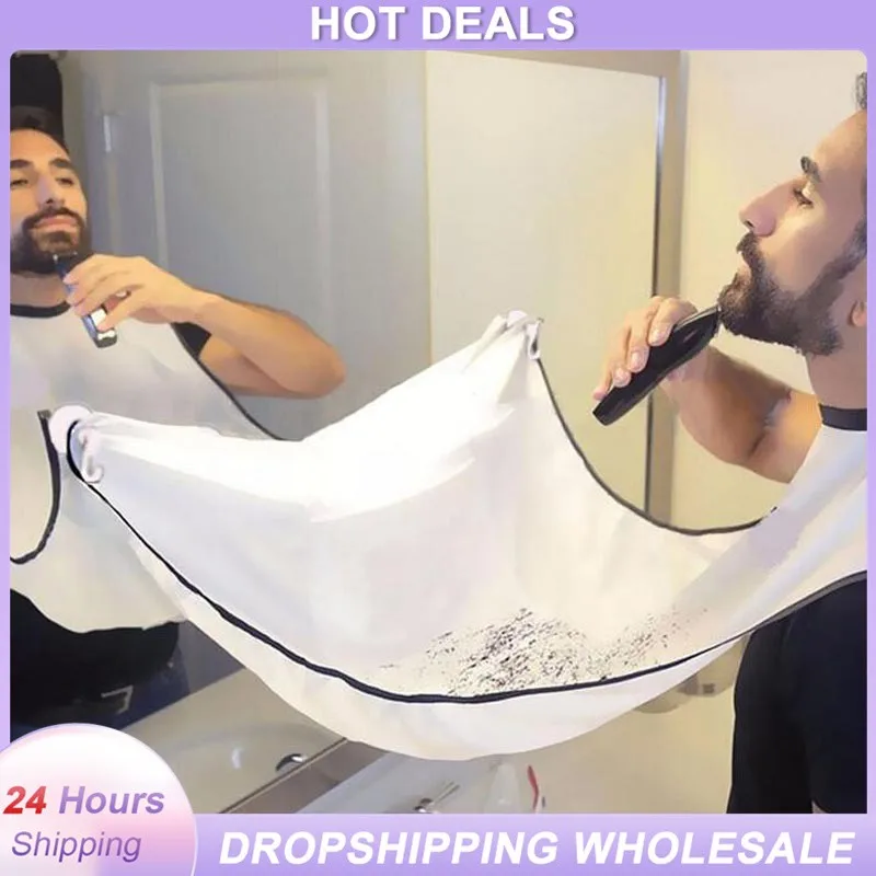 1pc Mann Bart schneiden Rasier umhang Schürze zum Rasieren und Haars ch neiden kann am Spiegel Home Hair Storage Styling Tool befestigt werden