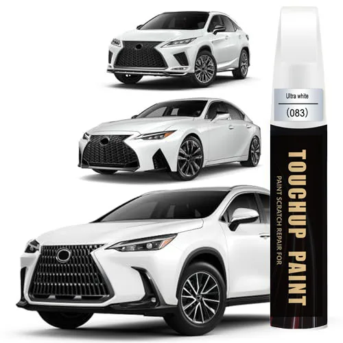 Car Touch up Paint(083 Ultra White) Compatible with Lexus, Car Paint Pen Scratch Repair Two-In-One Touch Up Paint