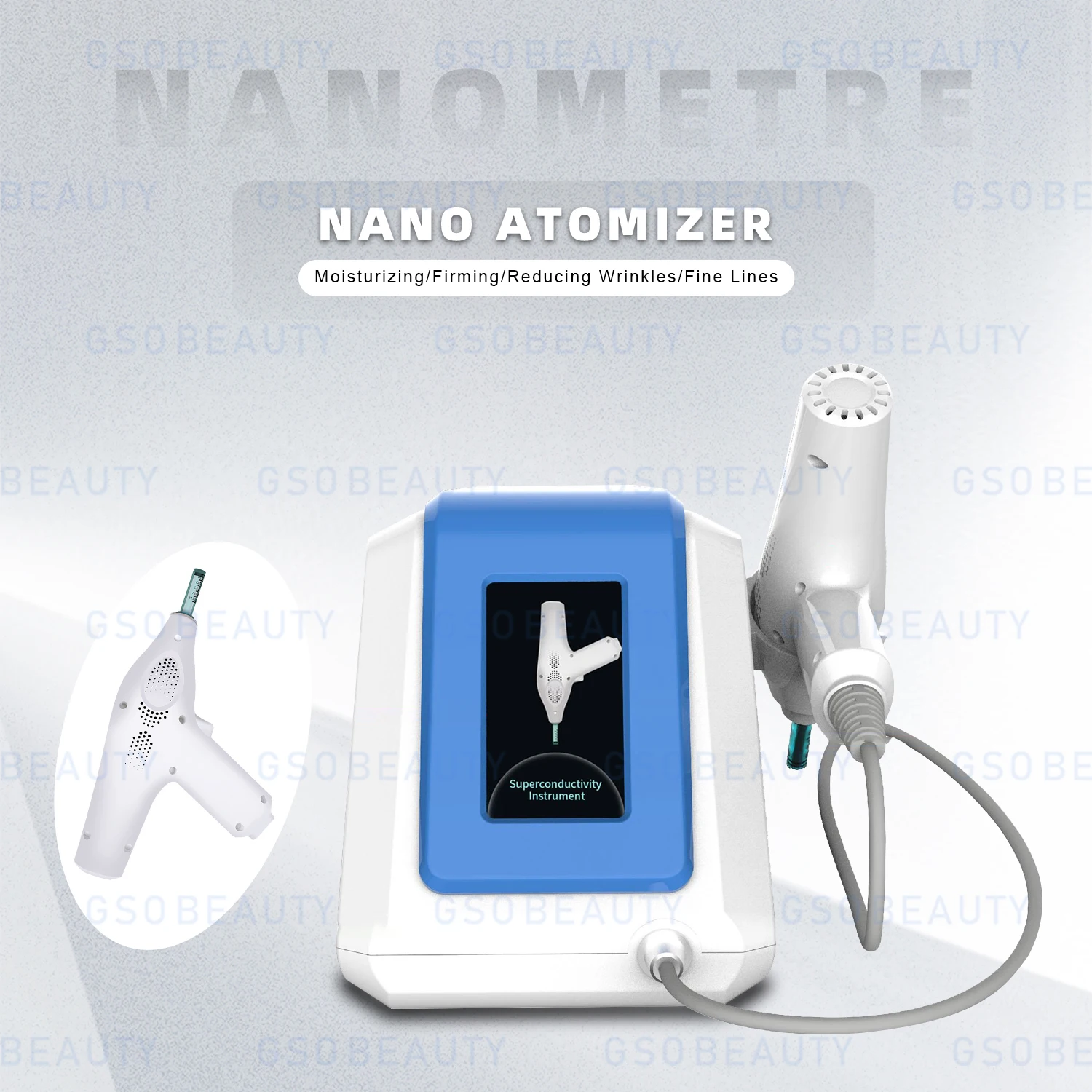 Portable non-invasive air nebulizer, home painless beauty machine, skin whitening and tightening