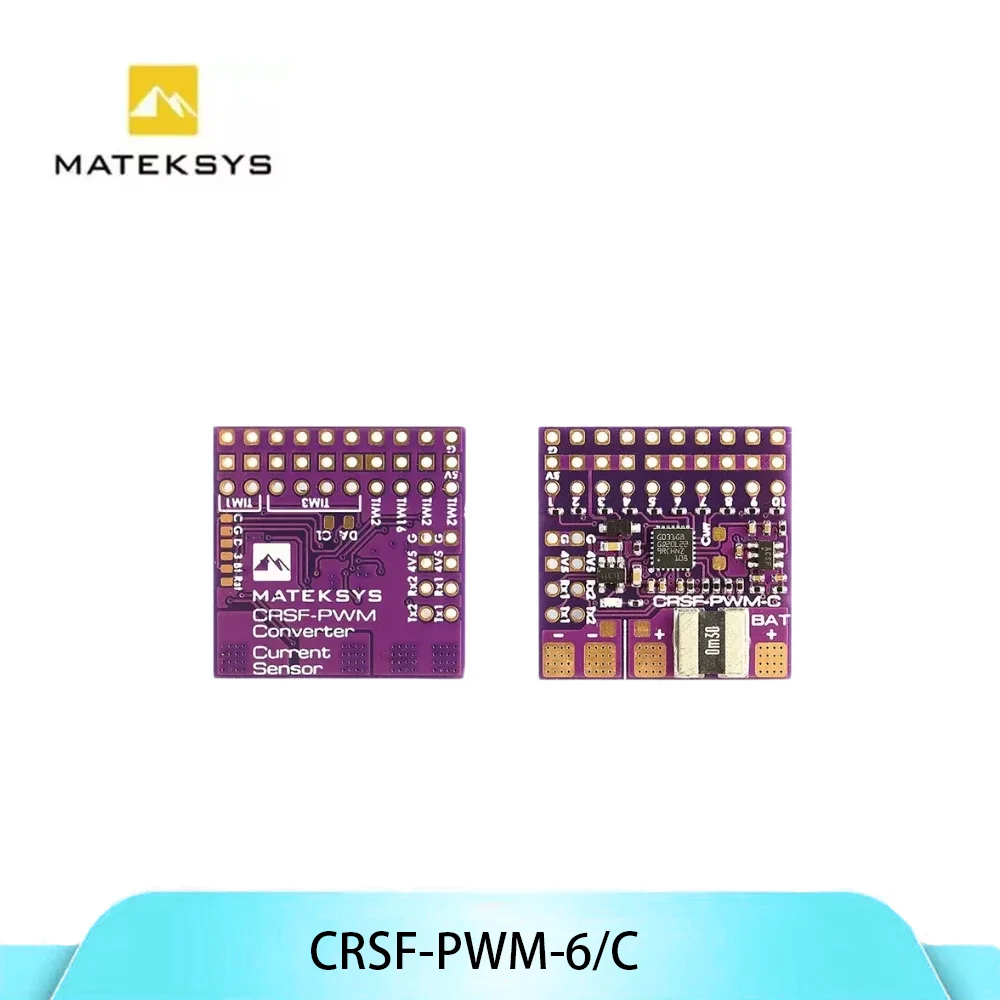 Matek 2025 CRSF-PWM-6/C 6CH PWM-CRSF Converter for TBS Crossfire Nano RX DIY RC Adapter - Compact Signal Module