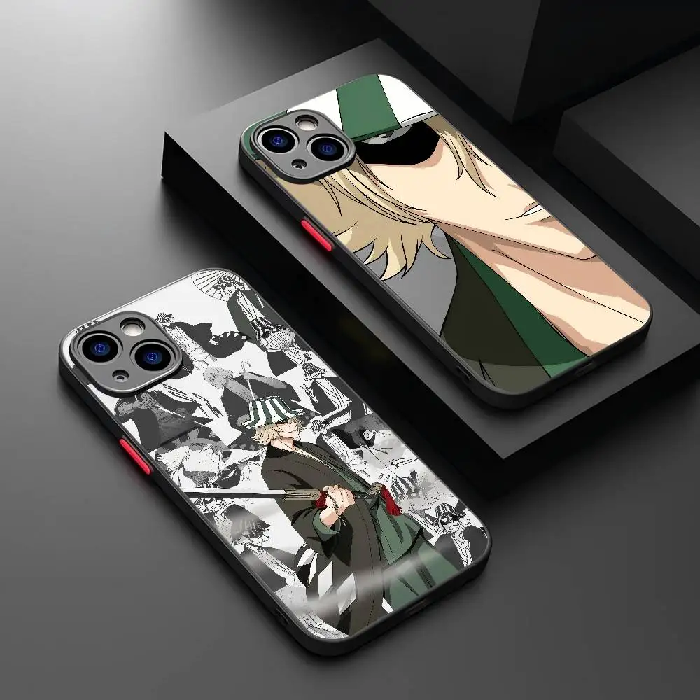

Чехол для телефона Epc B-BLEACH Kisuke Urahara для iPhone 16, 15, 14, 11, 12, 13, Pro Max Plus 12, XS Max, матовый чехол на заднюю панель