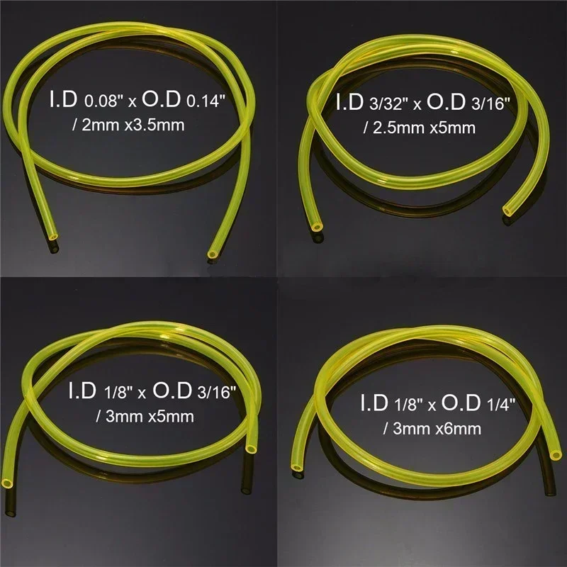 

60CM- Petrol Fuel Gas Line Pipe Mower Chainsaw Blower 2mm/2.5mm/3mm Hose Yellow Plastic Fuel Gas Line Pipe Hose Motorcycle Parts