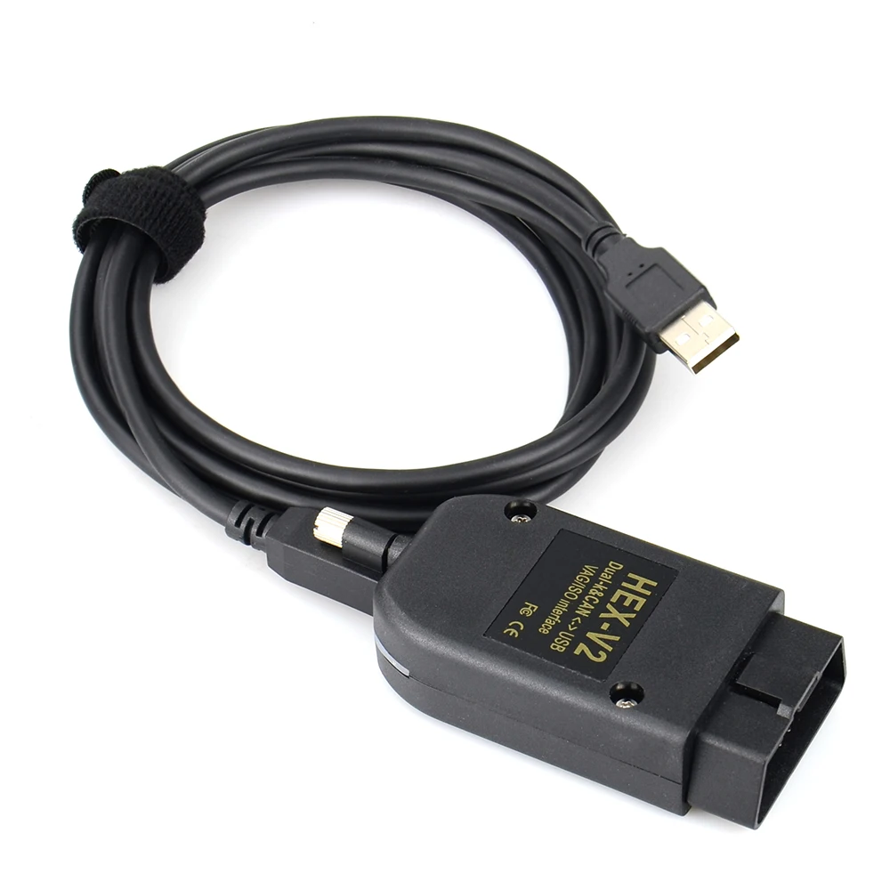 V25.3 V24.7 لـ VAG Hex V2 Obd2 الماسح الضوئي لـ VAG HEX V2 واجهة USB لسكودا لمقعد VINs ATMEGA162 متعدد اللغات