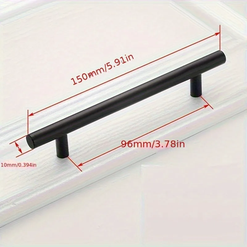 

2 Pieces of 150mm Stainless Steel Kitchen Doors, Cabinets, Furniture Drawers, T-shaped Handle Handles