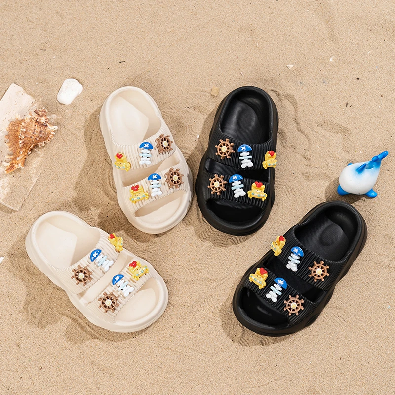 

Girls Bathroom Shoes with Cute Flowers Kids Slippers Soft Bottom Non-slip 2026 Brand New Children Casual Beach Shoes Comfortable