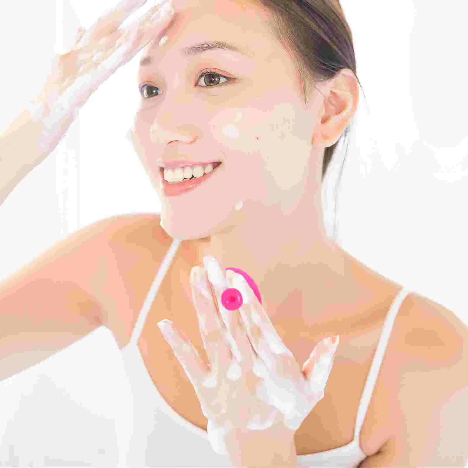 6 Pcs Deep Cleansing Exfoliating Facial Brush Silicone Female Scrub Face Exfoliator Cleanse Scrubber Silica Gel