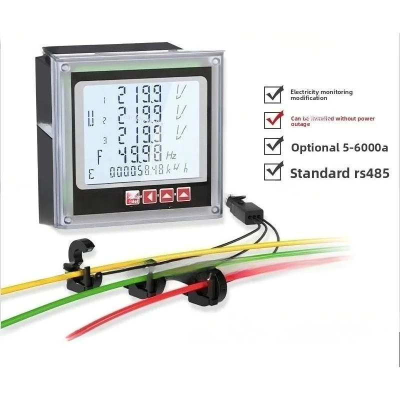 Three Phase Multi Function Smart Meter, RS485 Modbus Energy Monitoring