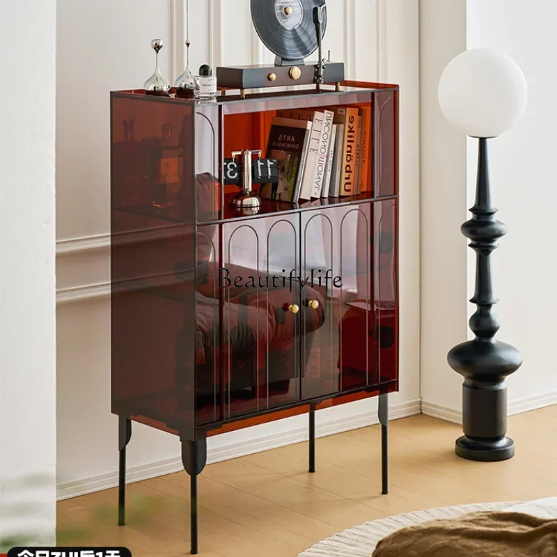 

*Acrylic dining side porch cabinet Modern simple light luxury wall household locker