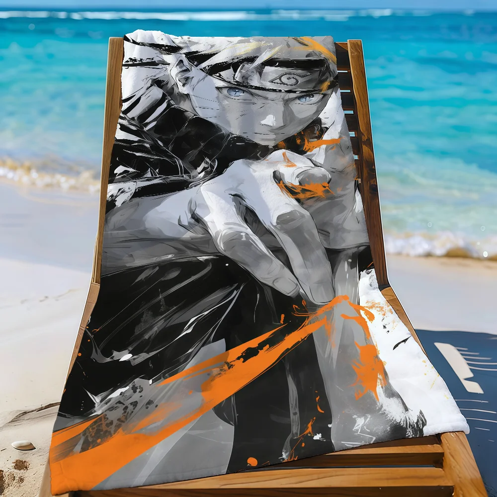 Anime N-NARUTO Ink wash painting style Towel Quick Drying Beach Towels Are Suitable For Swimming Pools Camping Yoga And The Gym