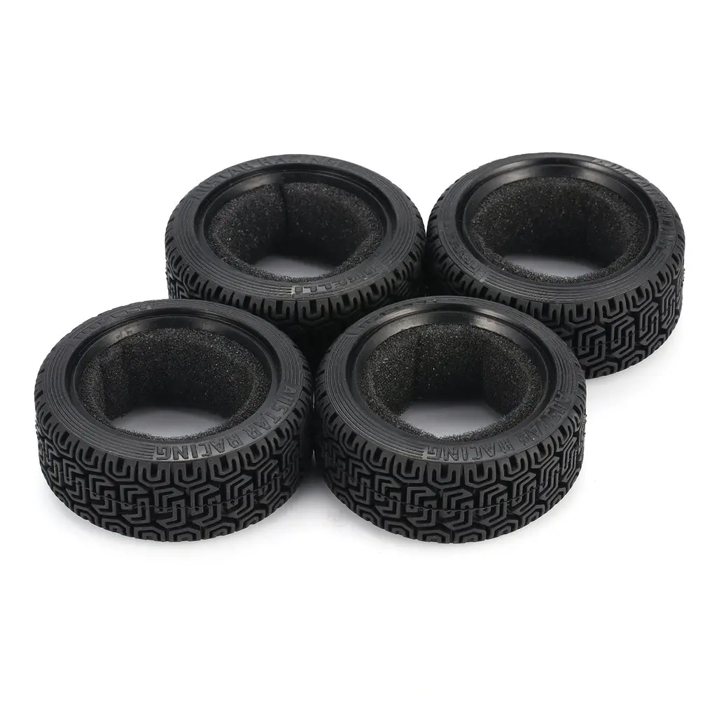 YSIDO 4Pcs 68mm RC 1/10 Rally Tires for 1:10 RC Car On Road Racing Rally HSP HPI Redcat Tamiya Kyosho SAKURA