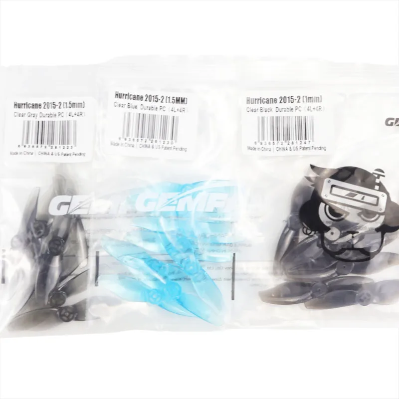 نوع جديد 4 أزواج GEMFAN 2015 إعصار 2X1.5 2-Blade PC مراوح 1.0 مللي متر/1.5 مللي متر ffor RC Meteor85 FPV سباق الطائرة بدون طيار 1103 أجزاء المحرك
