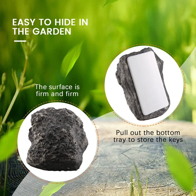 Key Safe Stash Hollow Secret Funny Muddy Rock Stone Case Box Home Garden Decor Security Gift