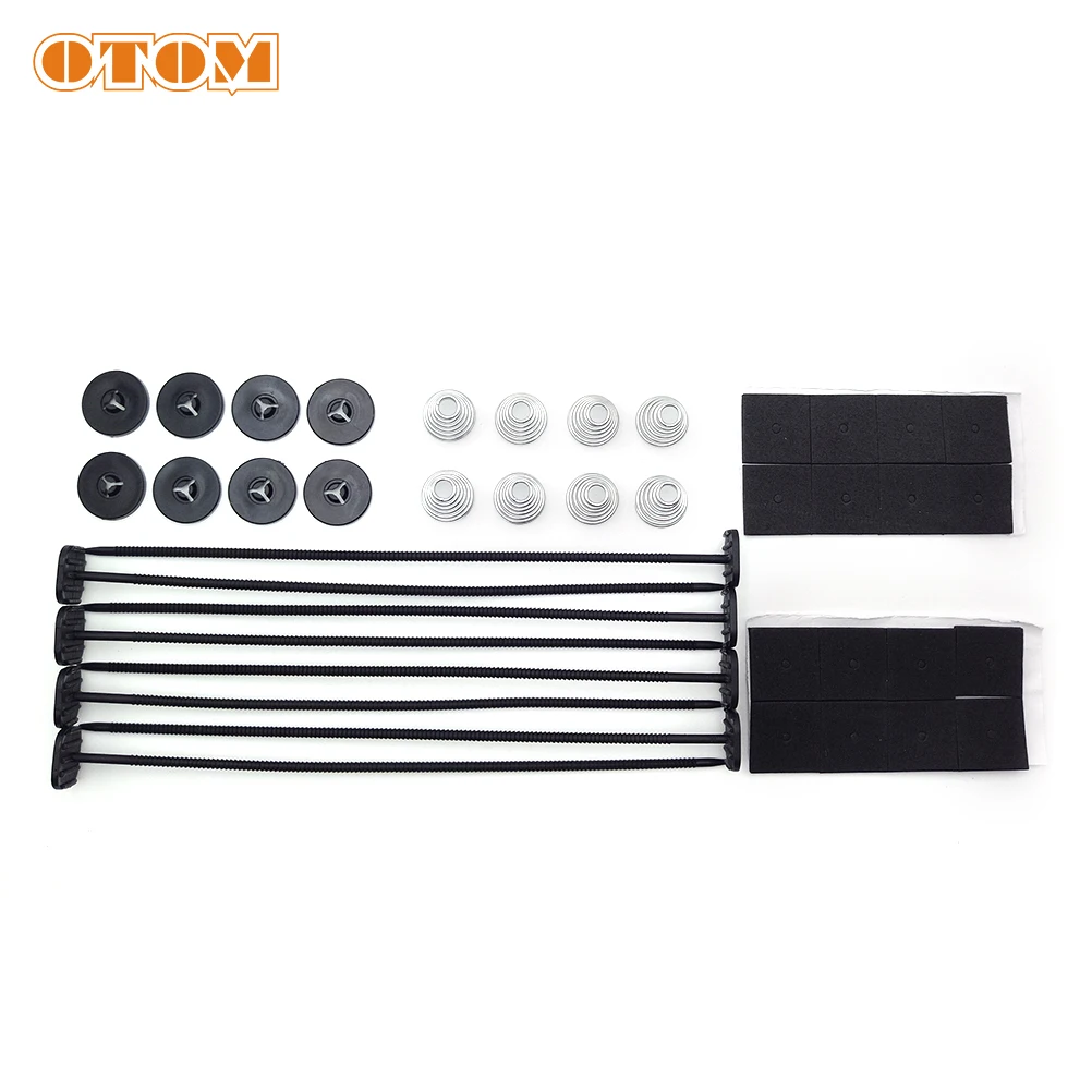 OTOM Universal Fan Mount Bracket Kit Automobiles Motorcycles Cooling Radiator Plastic Ties Straps Cushion Pads Feet Springs Part