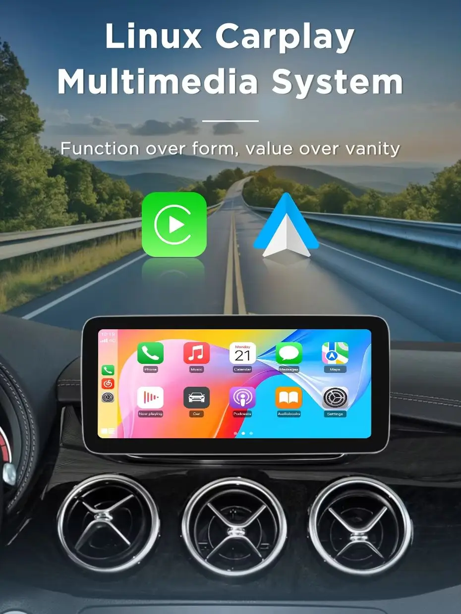 Junsun 12,3'' 10,25'' Linux-System kabelloses Apple CarPlay Android Auto Autoradio für Mercedes Benz B-Klasse B180 B200 B220 B260 W245 W246 2011-2019 Multimedia-Player 1920*720 Touchscreen