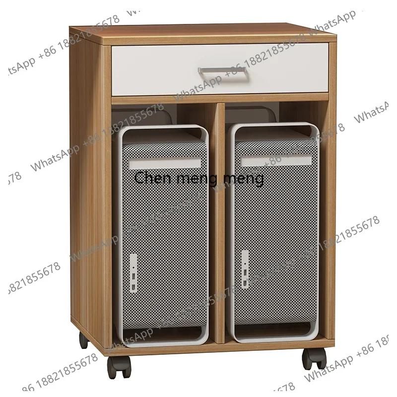 

Simple printer rack removable computer host rack placement storage rack with pulley host box desktop host cabinet