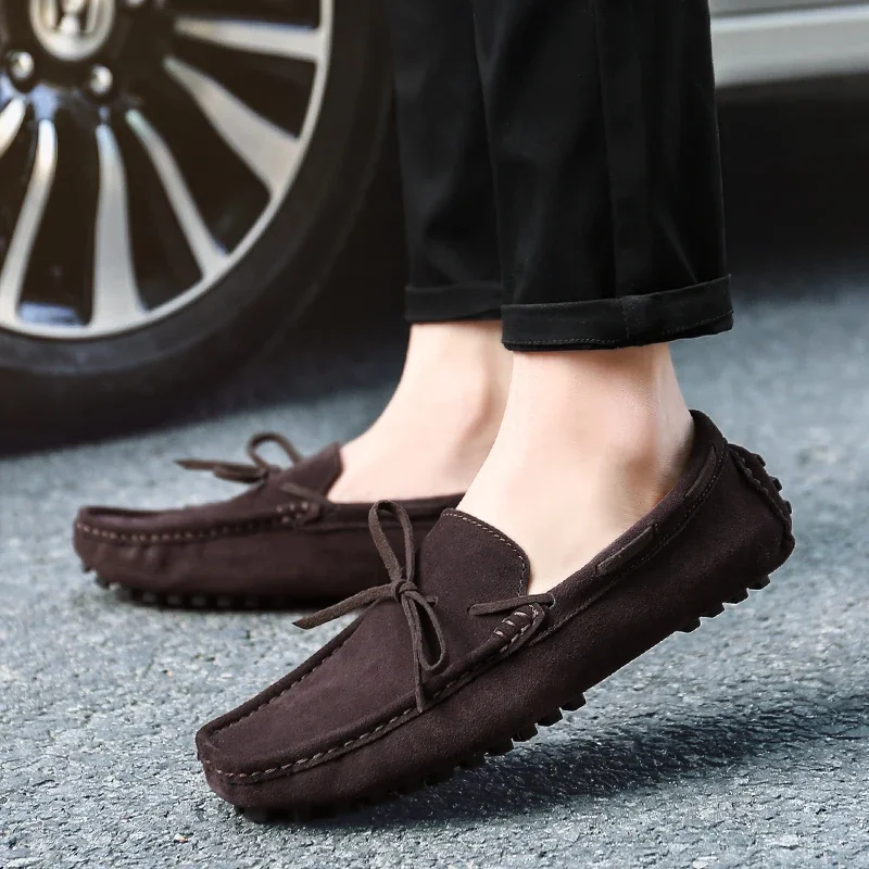 

Shoes for Men Fashion Genuine Leather Loafers Autumn Casual Flat Shoes Mans Moccasins Driving Shoes Italian Luxury Designer Shoe