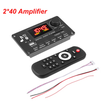 2x40W Amplifier MP3 Decoder Board Volume Control Bluetooth Car Player USB Recording Module LINE IN FM AUX Radio Hands-free