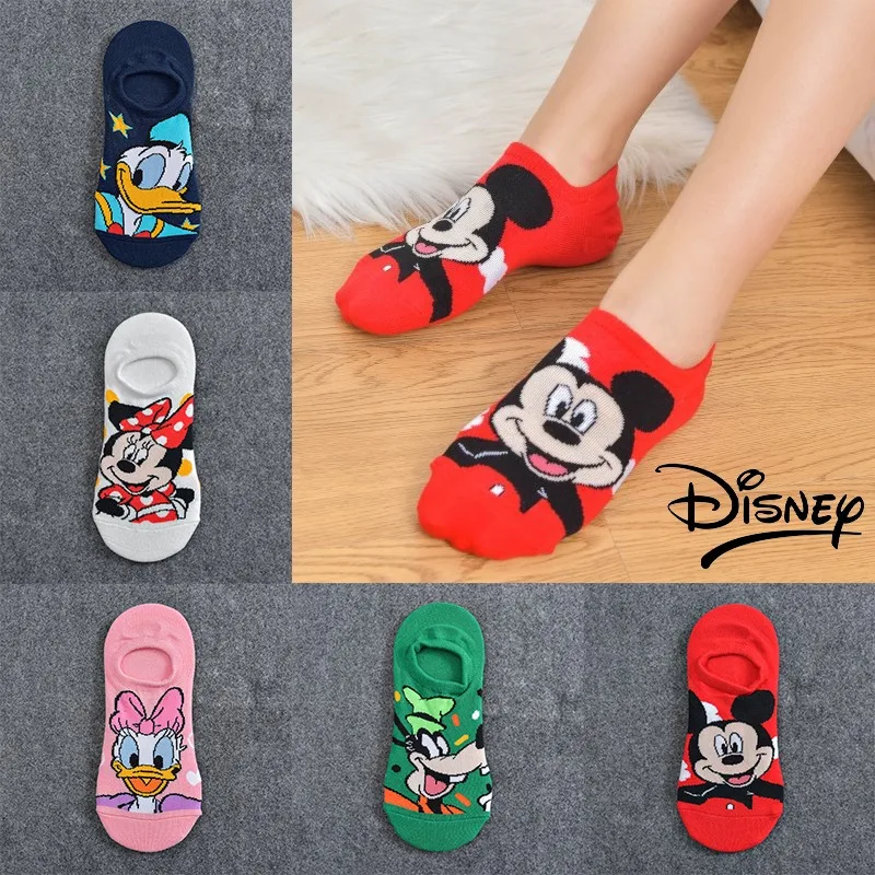 

Disney Mickey Mouse Socks Cotton Summer Cartoon Kids Low Thin Sock Girls Sports Breathable Children Anime Shallow Short Socks