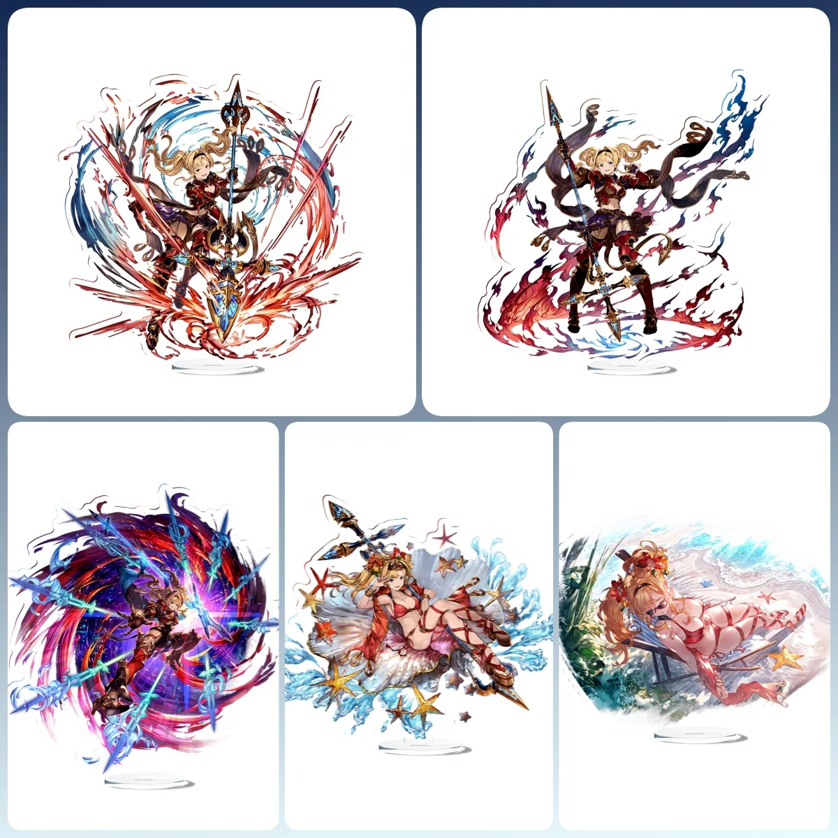 

15CM NEW Anime blue Fantasy Relink Acrylic Stand Model Cosplay Charm Characters Ornament Accessories Collection Christmas Gifts