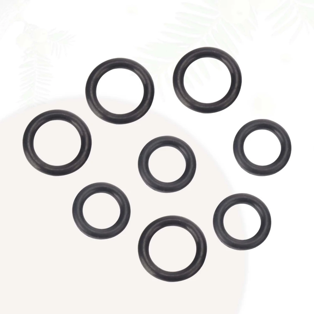 

10pcs Bagged Black Fluorine Rubber O-rings High-temperature Resistant Protective Coils Protective Wire Sleeves Sealing Rings