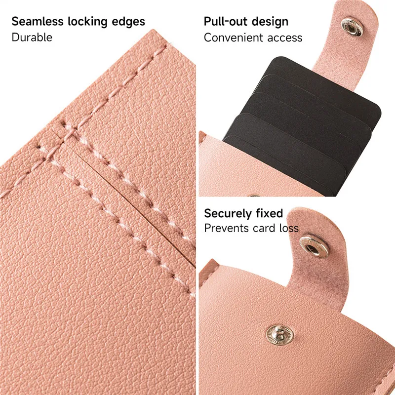 EZONE Card Bag Clip Anti-degaussing Pull-out Zero Wallet Portable Business Men Card Sleeve Card Holder Bus Card Credit Card Case