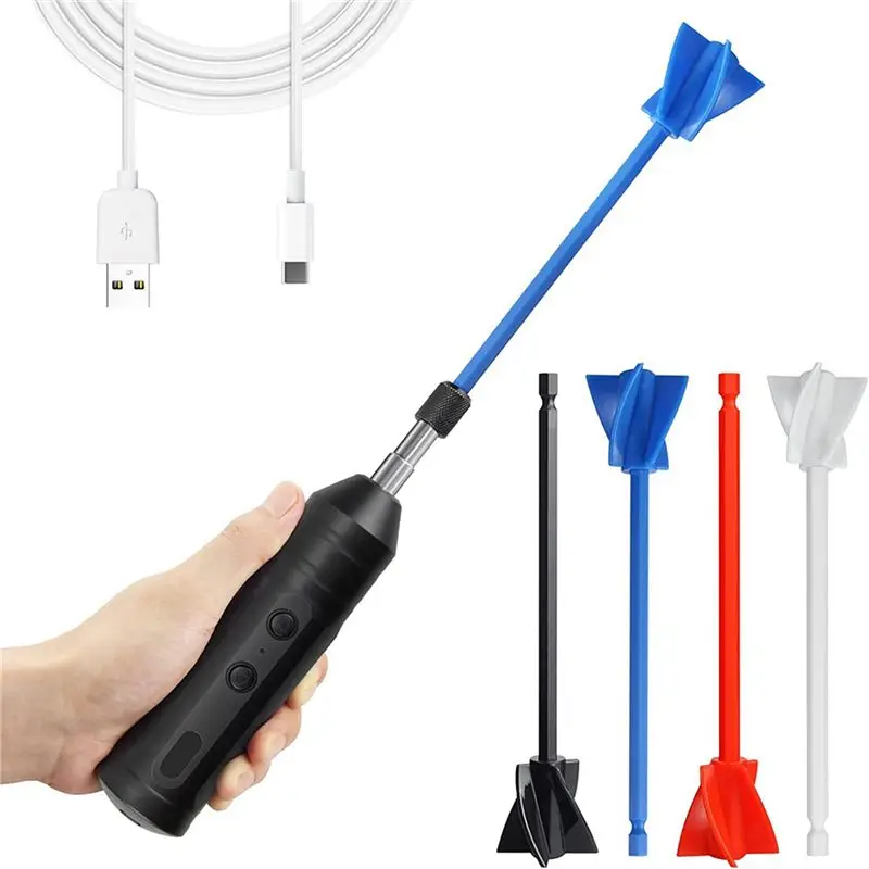BMBY-2X Epoxy Mixer, Handheld Resin Mixing Tools For Resin Stirring - Electric Stirrer Machine With 8Pcs Paddles