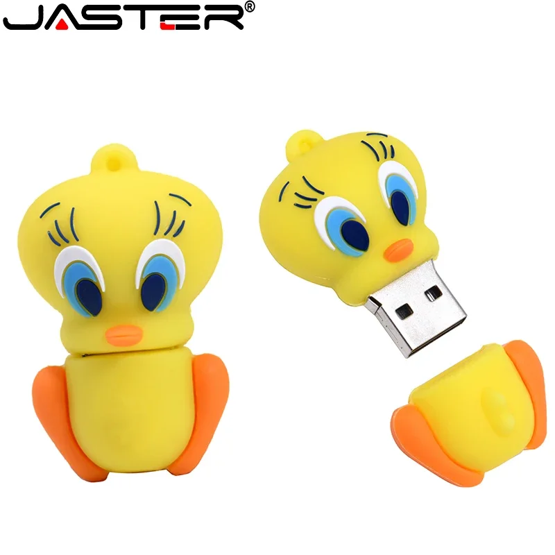 Jaster stik memori USB kartun kreatif, berbagai hadiah hewan lucu, stik memori 64GB 32GB, Pen Drive, hadiah ulang tahun untuk anak-anak