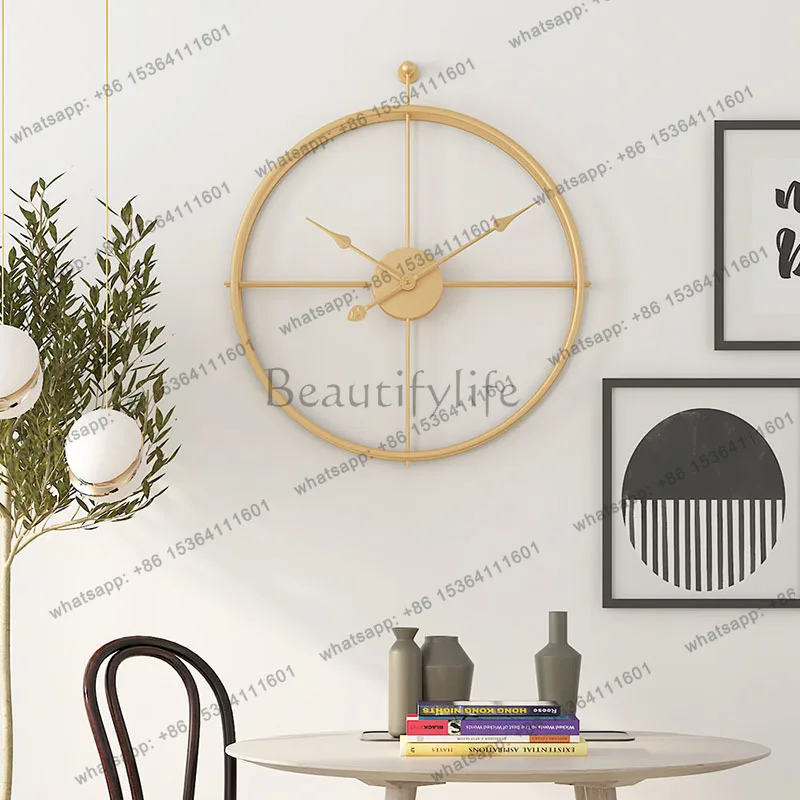 Best Sellers Minimalist Design Wall Clocks Metal Wall Art Aesthetic Nordic Round Clock Wall Simple Restaurant Horloge Murale Hom