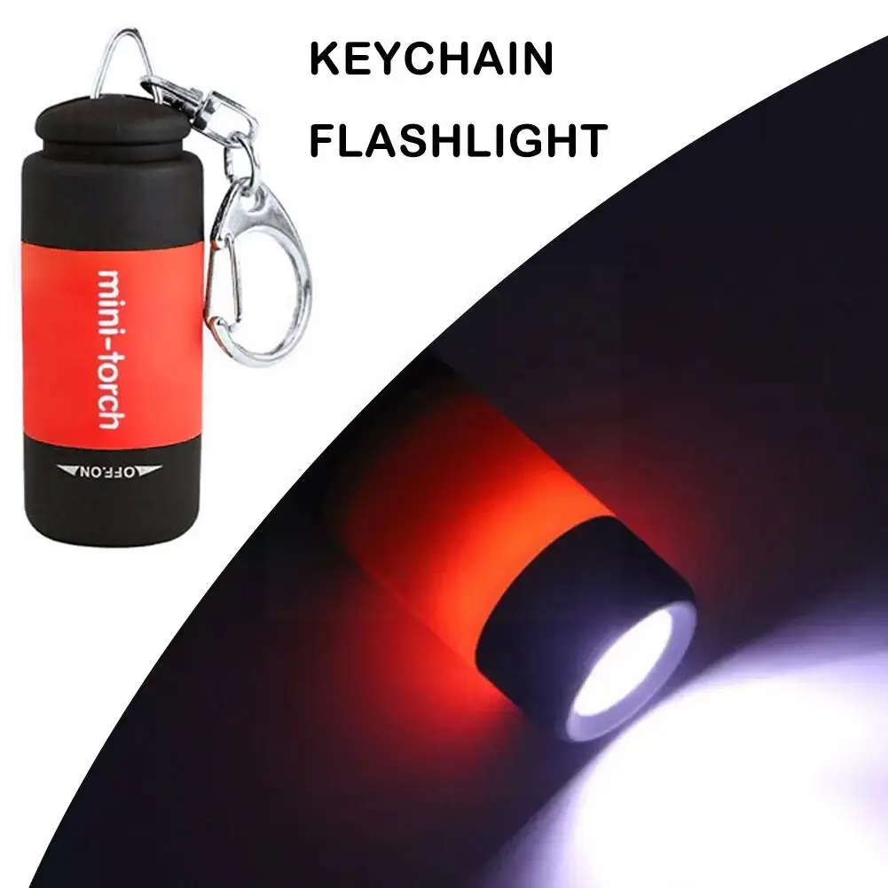 1pc Mini Keychain Pocket Torch Usb Rechargeable Led Light Light Torch Waterproof Flashlight Keychain Torch Keyring Pocket L H9m9