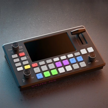 Multifunctional portable director live broadcast switcher four-way HDMI signal source three-cut three-screen