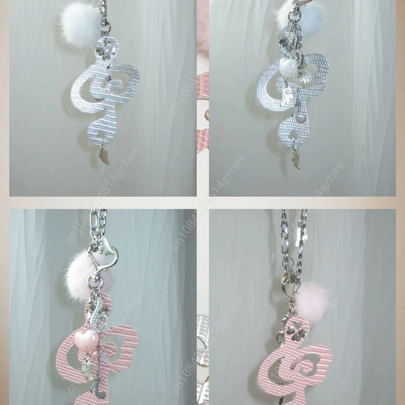 Y2K مجوهرات النوتات الموسيقية أجنحة القلب قلادة قلادة للنساء Harajuku Kawaii اكسسوارات الكورية موضة سلسلة قلادة الشرير