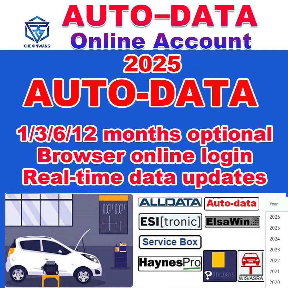 

AUTO-DATA Online Account 1/3/6/12 month for Auto Truck Car Repair Software Online Login Workshop for VIN Engine Diagram Chasis