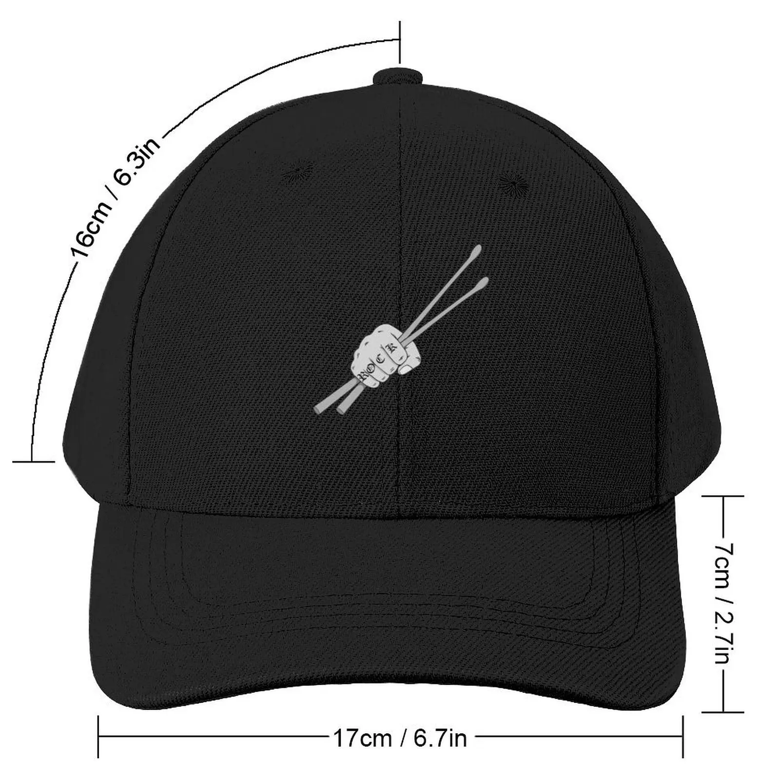 Drumsticks Fist Drums Drum Rock n Roll Musician Drummer Gift Baseball Cap Anime Hat Trucker Cap Gentleman Hat Men Caps Women's